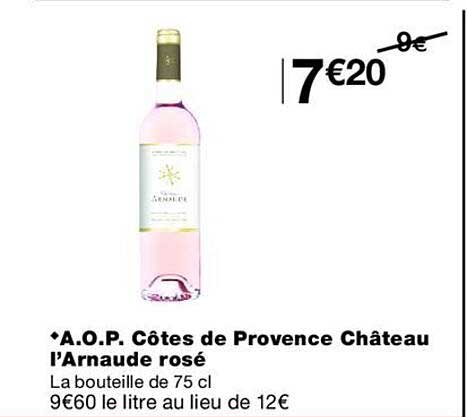 A.O.P. Côtes de Provence Château l'Arnaude rosé