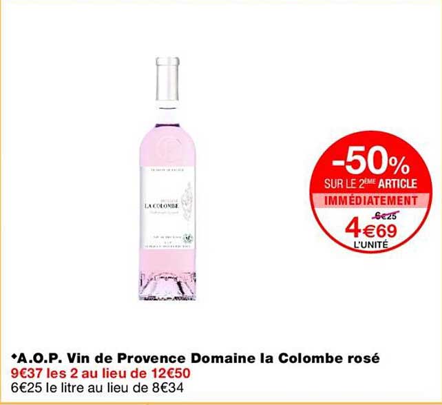 A.O.P. Vin de Provence Domaine la Colombe rosé