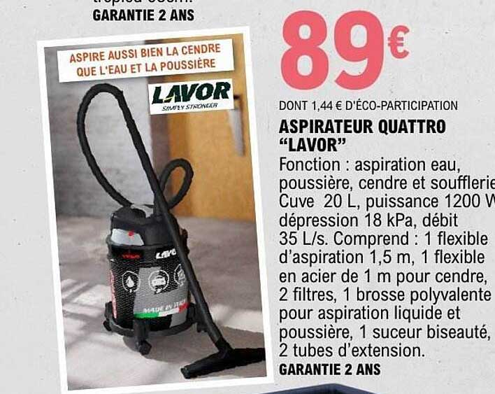 ASPIRATEUR QUATTRO "LAVOR"