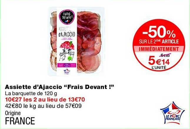 Assiette d’Ajaccio “Frais Devant !”
