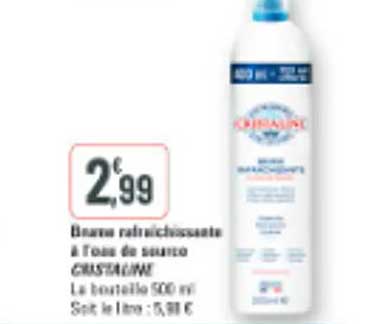 Bain rafraîchissant à l’eau de source CRISTALINE