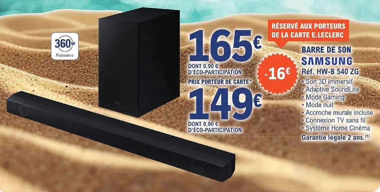 BARRE DE SON SAMSUNG Réf. HW-B 540 ZG