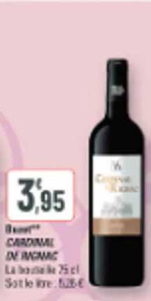 Beaujolais CUVÉE CARDINALE DE NOIRG - LA BOUTEILLE DE 75 CL