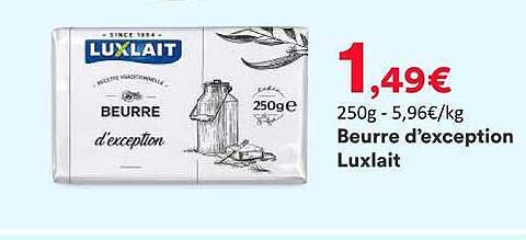 Beurre d’exception Luxlait