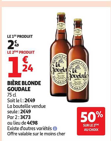 Bière blonde Goudale 75 cl
