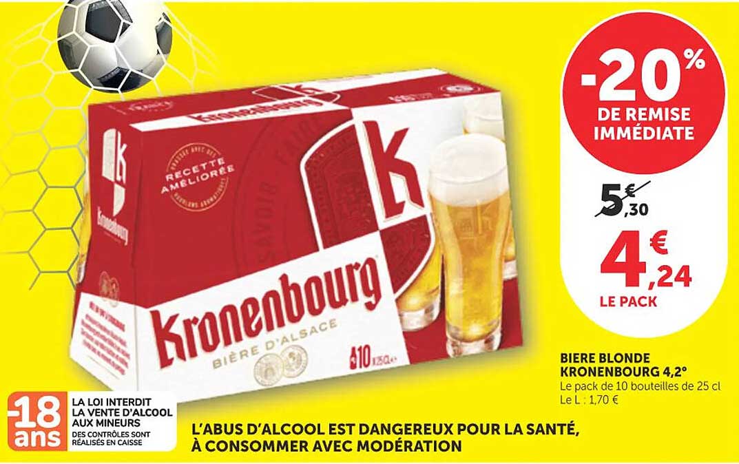 BIERE BLONDE KRONENBOURG 4,2°