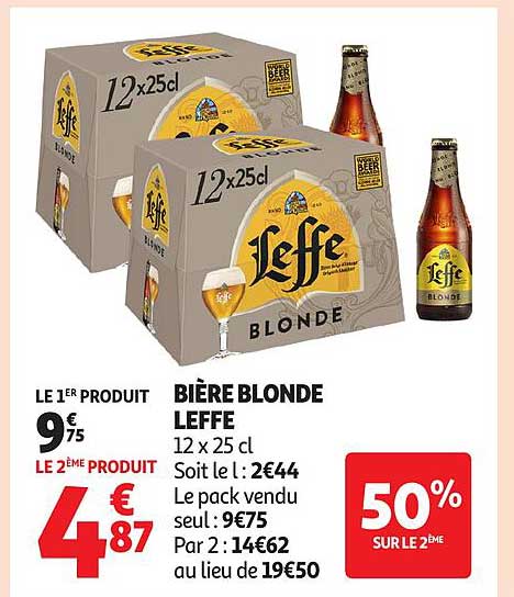BIÈRE BLONDE LEFFE 12 x 25 cl