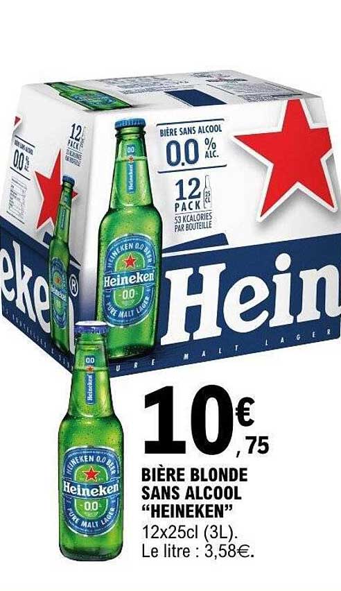 BIÈRE BLONDE SANS ALCOOL “HEINEKEN”