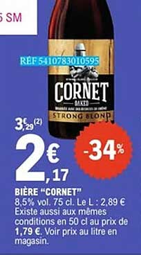 BIÈRE "CORNET"