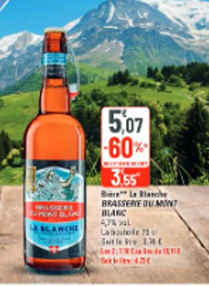 Bière « La Blanche » BRASSERIE DU MONT BLANC