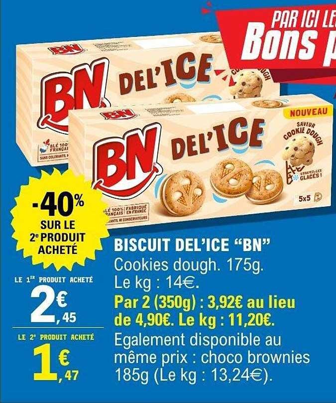 BISCUIT DEL’ICE “BN” Cookies dough. 175g.