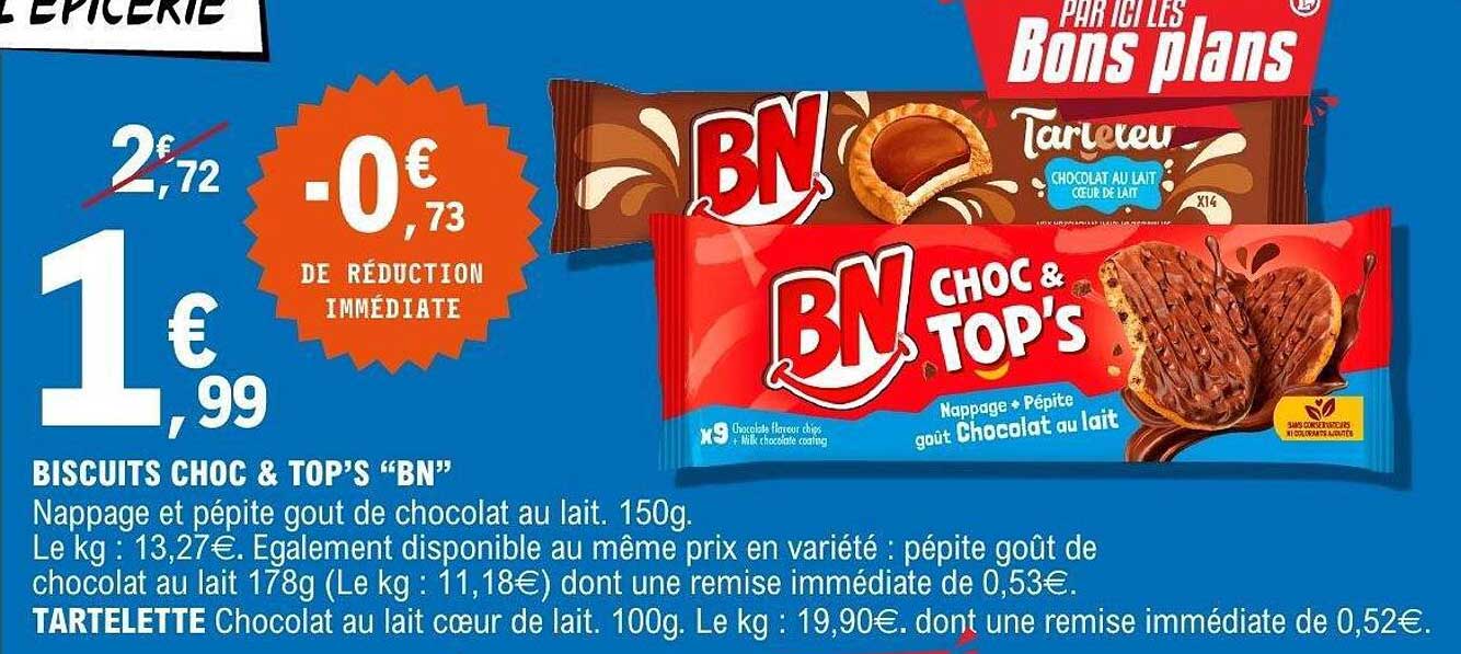 BISCUITS CHOC & TOP’S “BN”