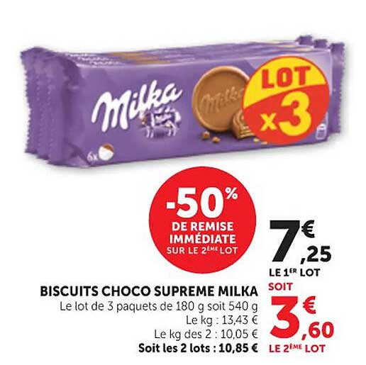 BISCUITS CHOCO SUPREME MILKA