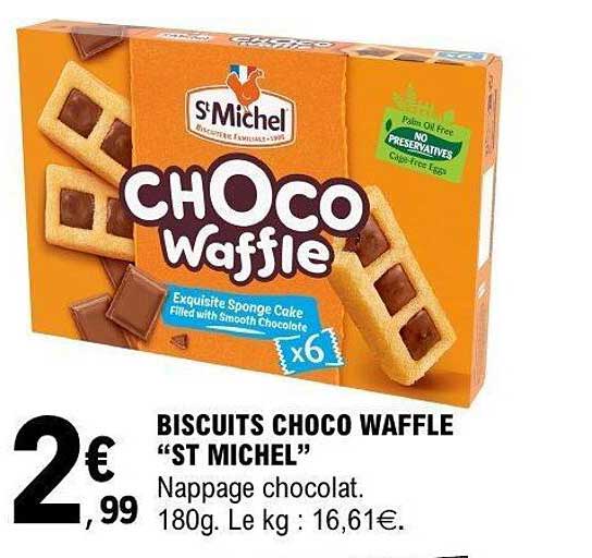 BISCUITS CHOCO WAFFLE “ST MICHEL”