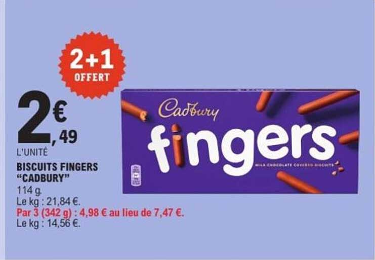 BISCUITS FINGERS “CADBURY” 114 g