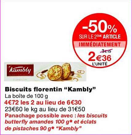 Biscuits florentin “Kambly”