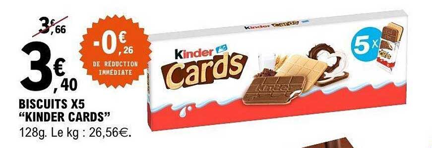 BISCUITS X5 “KINDER CARDS”