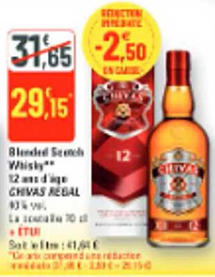 Blended Scotch Whisky 12 ans d’age CHIVAS REGAL