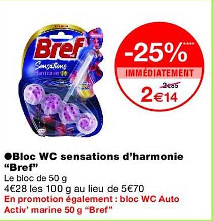 Bloc WC sensations d’harmonie “Bref”