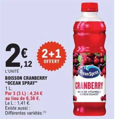 BOISSON CRANBERRY "OCEAN SPRAY"