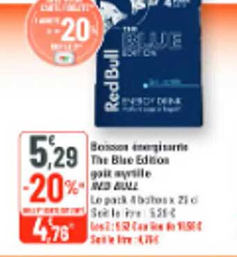 Boisson énergisante The Blue Edition Red Bull 2x0,25L