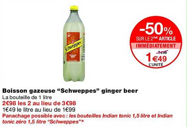 Boisson gazeuse “Schweppes” ginger beer