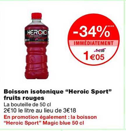 Boisson isotonique “Heroic Sport” fruits rouges