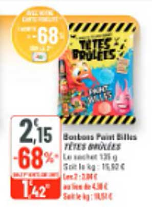 Bonbons Paint Ballies TETES BRÛLÉES