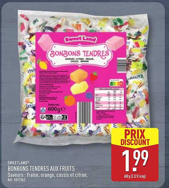 BONBONS TENDRES AUX FRUITS