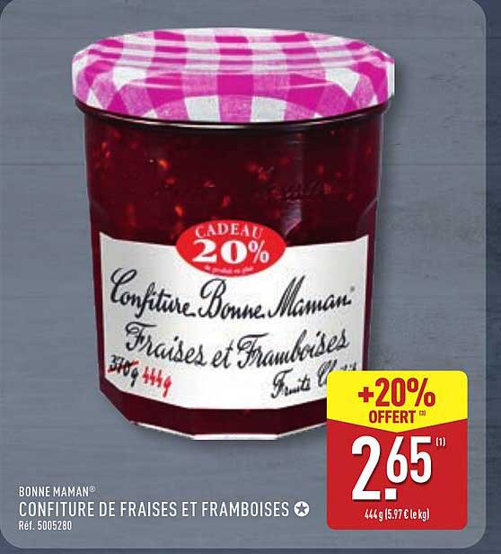 BONNE MAMAN® CONFITURE DE FRAISES ET FRAMBOISES