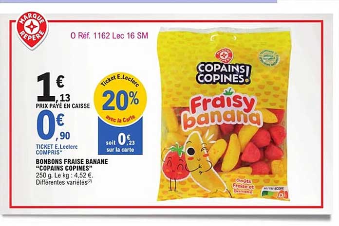 BONS FRAISE BANANE "COPAINS COPINES"