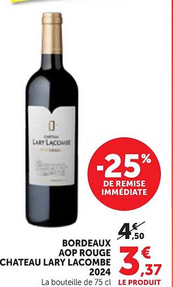 BORDEAUX AOP ROUGE CHATEAU LARY LACOMBE 2024