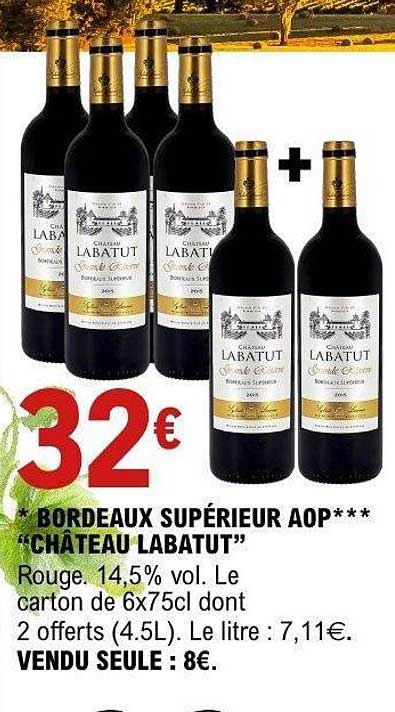 BORDEAUX SUPÉRIEUR AOP*** "CHÂTEAU LABATUT"
