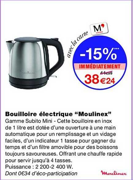 Bouilloire électrique “Moulinex”