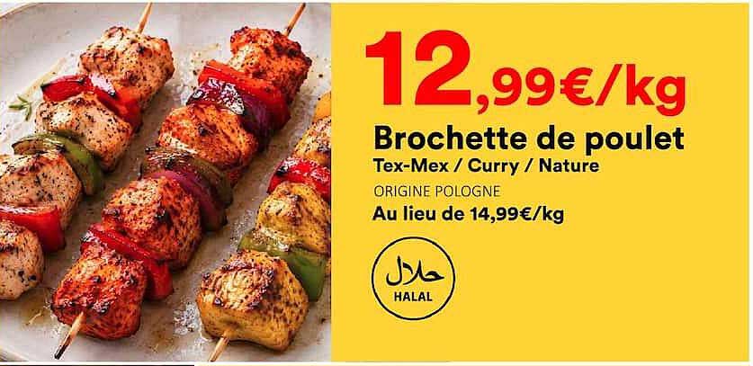 Brochette de poulet Tex-Mex / Curry / Nature