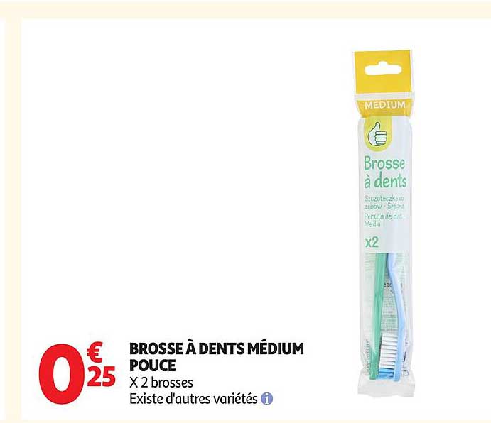BROSSE À DENTS MÉDIUM POUCE