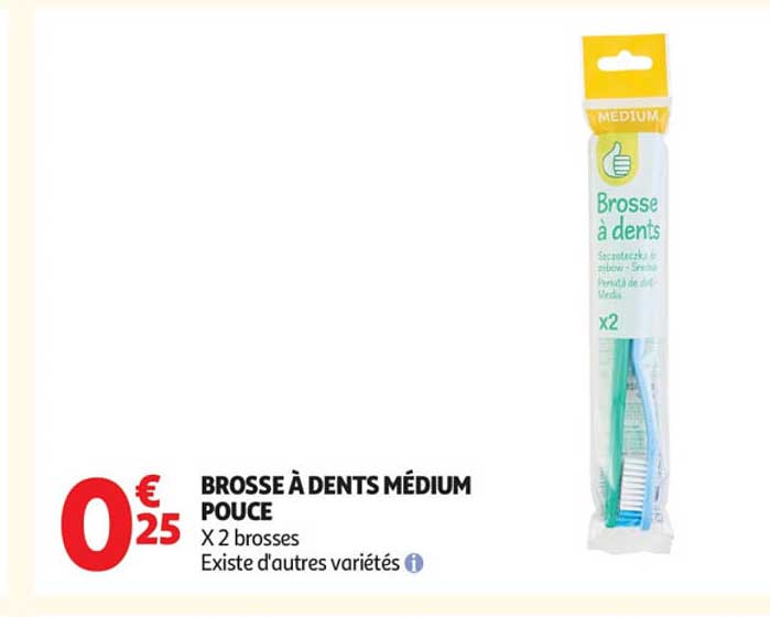 BROSSE À DENTS MÉDIUM POUCE