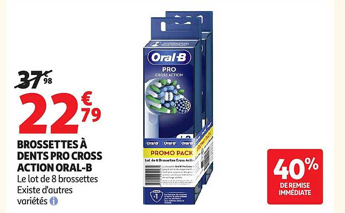 BROSSETTES À DENTS PRO CROSS ACTION ORAL-B