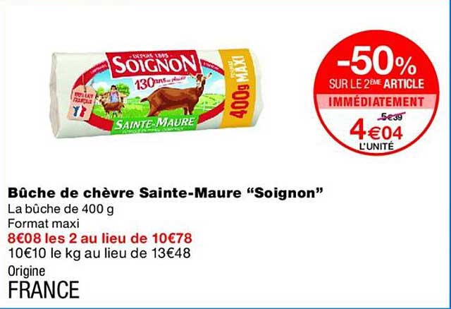 Bûche de chèvre Sainte-Maure “Soignon”