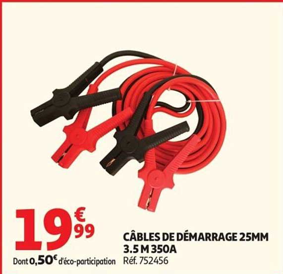CÂBLES DE DÉMARRAGE 25MM 3.5M 350A