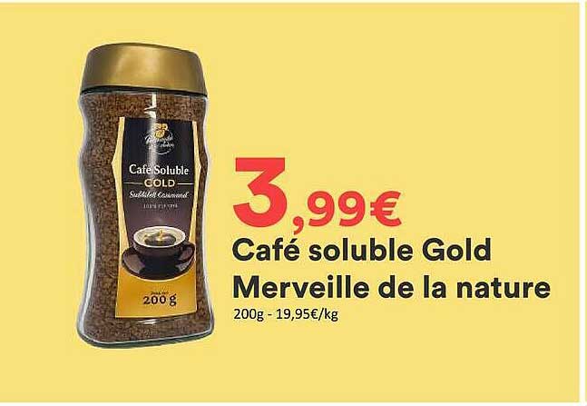 Café soluble Gold Merveille de la nature