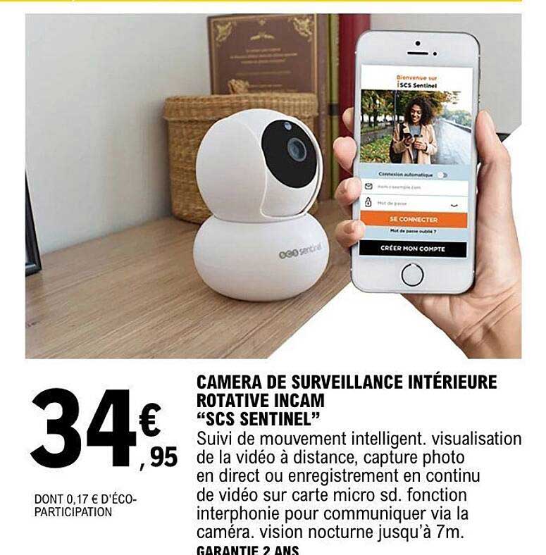 CAMERA DE SURVEILLANCE INTÉRIEURE ROTATIVE INCAM “SCS SENTINEL”