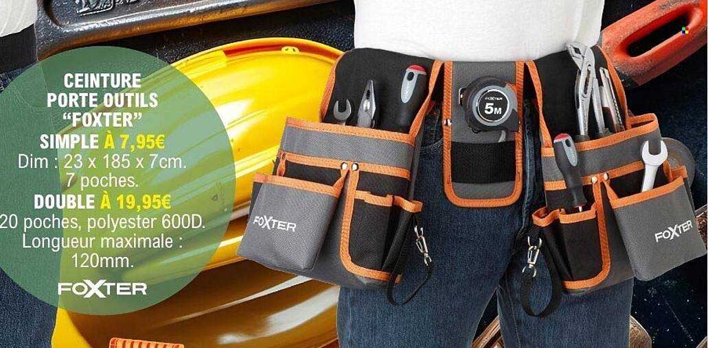 CEINTURE PORTE OUTILS "FOXTER" SIMPLE À 7,95€ DOUBLE À 19,95€