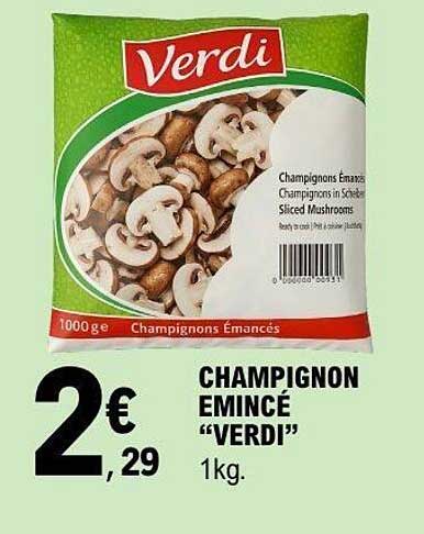 CHAMPIGNON EMINCÉ “VERDI” 1kg.