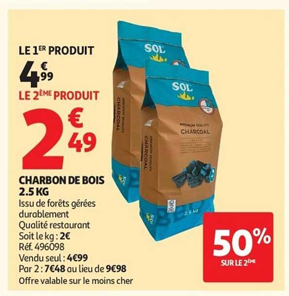 CHARBON DE BOIS 2.5 KG
