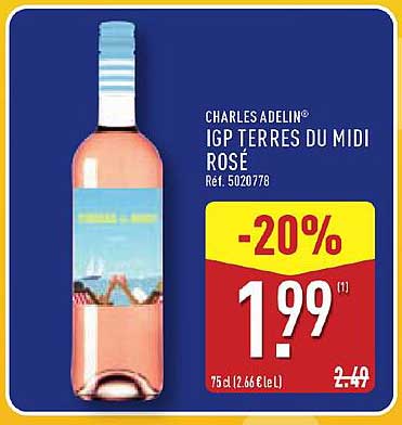 CHARLES ADELIN IGP TERRES DU MIDI ROSÉ