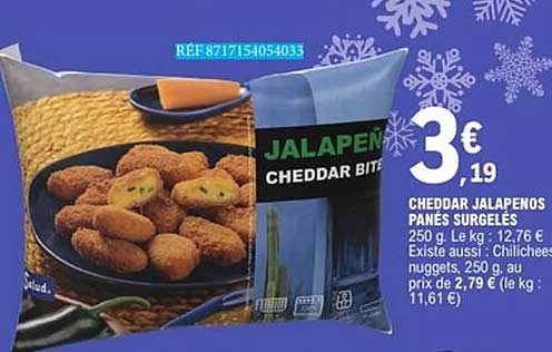CHEDDAR JALAPENOS PANES SURGELES