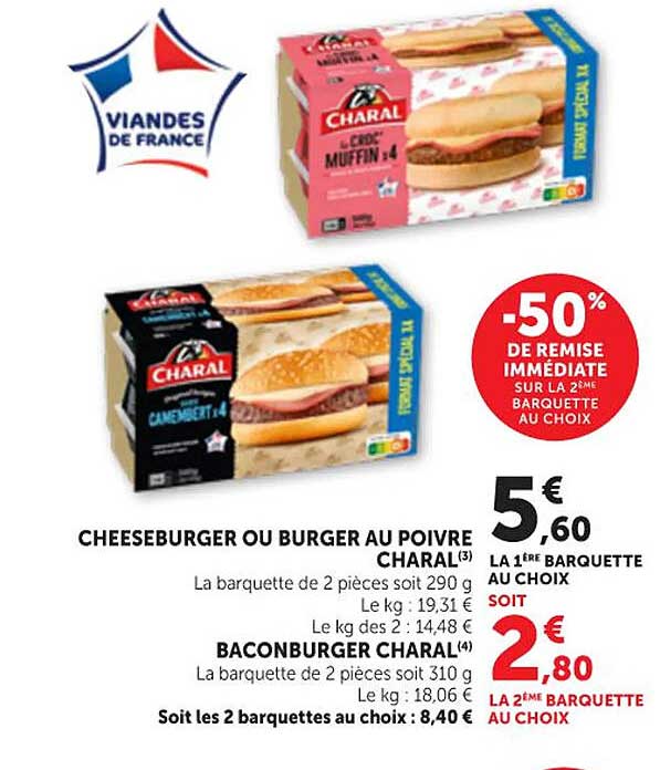 CHEESEBURGER OU BURGER AU POIVRE CHARAL(3)