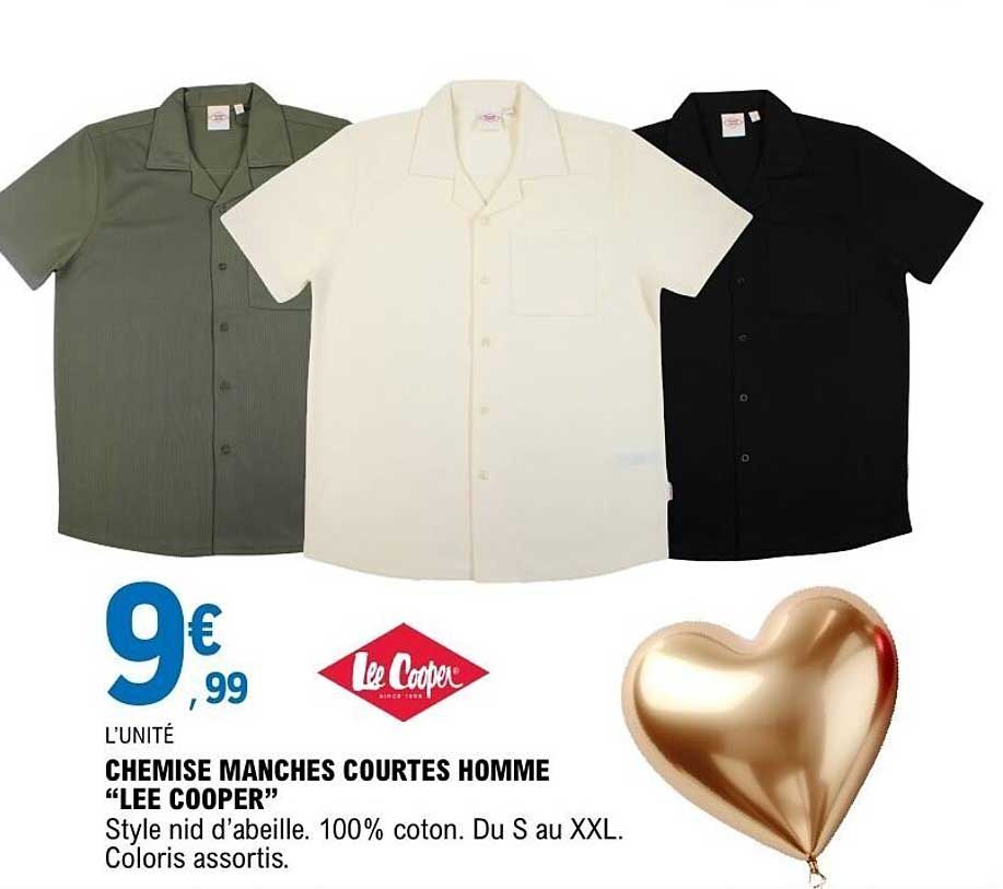 CHEMISE MANCHES COURTES HOMME “LEE COOPER”