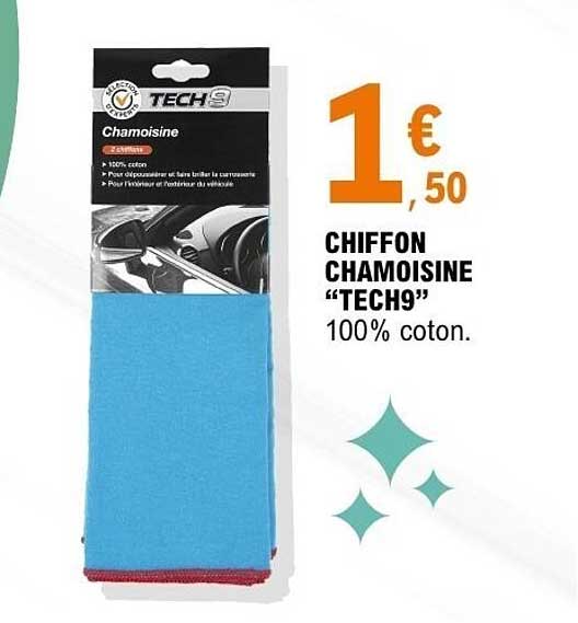 CHIFFON CHAMOISINE “TECH9” 100% coton.